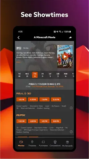 Скриншот 3 — Regal: Tickets and Showtimes