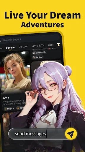 Скриншот 2 — Fantasia: Character AI Chat