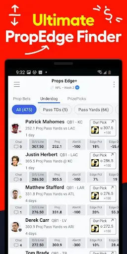 Скриншот 2 — LineStar DFS & Props Optimizer