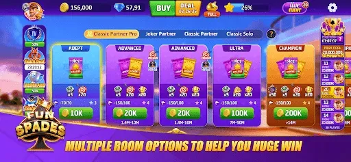Скриншот 3 — Fun Spades - Online Card Game