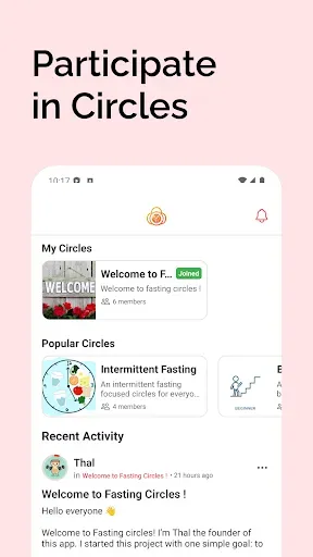 Скриншот 3 — Intermittent Fasting Circles