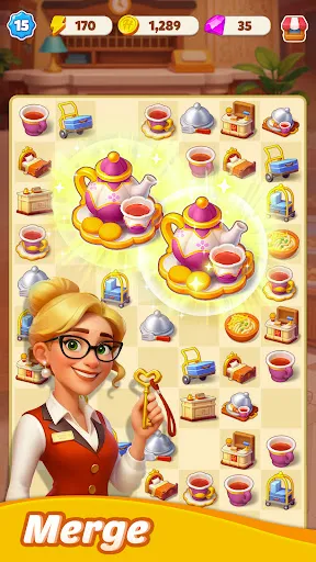 Скриншот 2 — Hotel Legacy: Merge Game