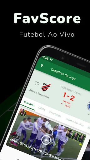 Скриншот 1 — Futebol Ao Vivo - FavScore