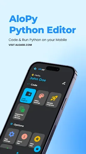 Скриншот 1 — Python IDE Editor - AloPy
