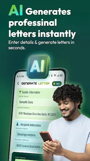 Скриншот 2 — AI Letter Writing Templates
