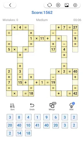 Скриншот 3 — Cross Number - Math Puzzle