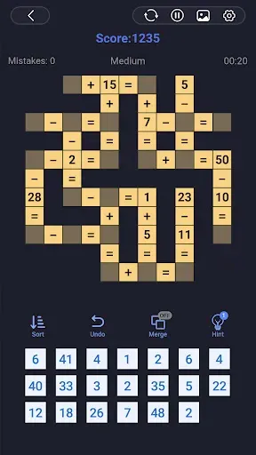 Скриншот 5 — Cross Number - Math Puzzle