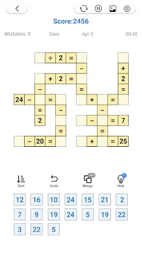 Скриншот 7 — Cross Number - Math Puzzle