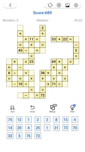 Скриншот 8 — Cross Number - Math Puzzle