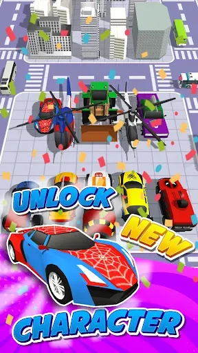Скриншот 6 — Superhero Car Merge Battle