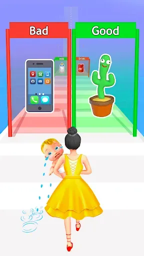 Скриншот 1 — Good or Bad Mom Run: Mom Games