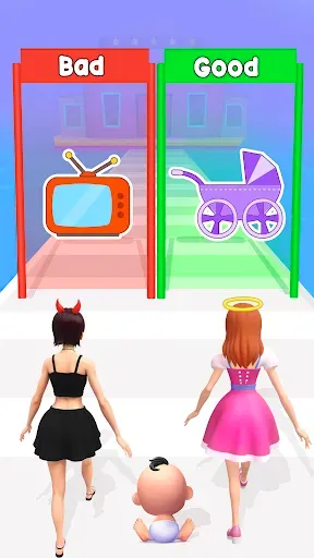Скриншот 3 — Good or Bad Mom Run: Mom Games