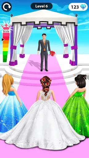 Скриншот 4 — Bride Race: Makeup, Dress up