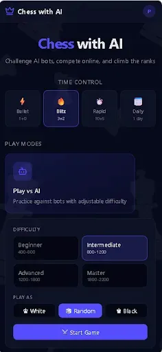 Скриншот 1 — Chess with AI