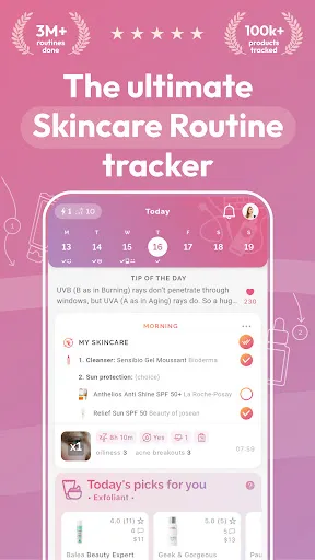 Скриншот 1 — FeelinMySkin Skincare Routine