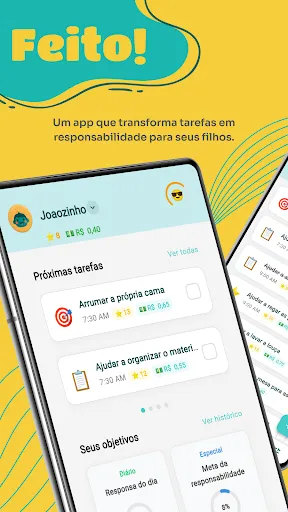 Скриншот 1 — Feito! - Tarefas em Família