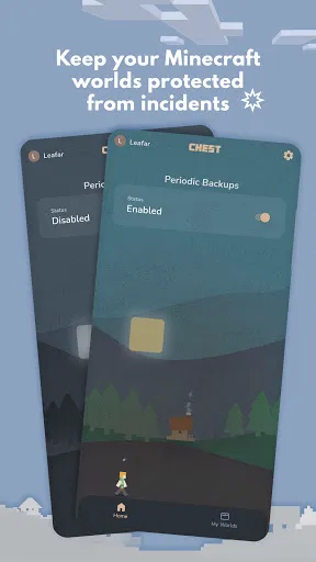 Скриншот 1 — Backup for Minecraft PE