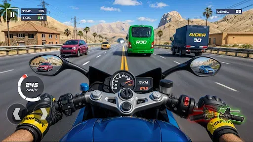 Скриншот 5 — Rider 3D: Гонки на мотоциклах