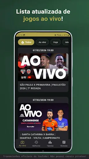 Скриншот 5 — Futebol ao vivo
