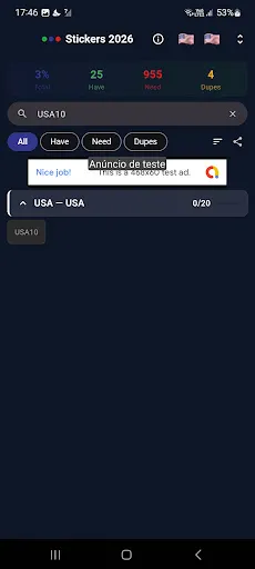 Скриншот 8 — Figurinhas Copa 2026 Checklist
