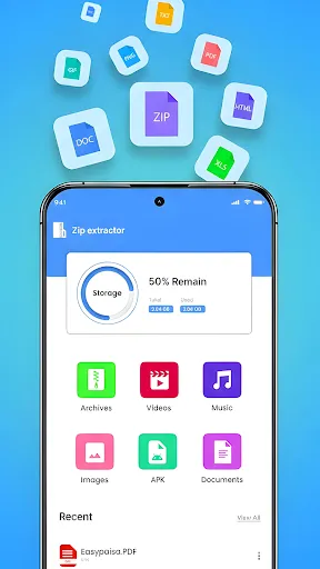 Скриншот 1 — Zip-архиватор для Android