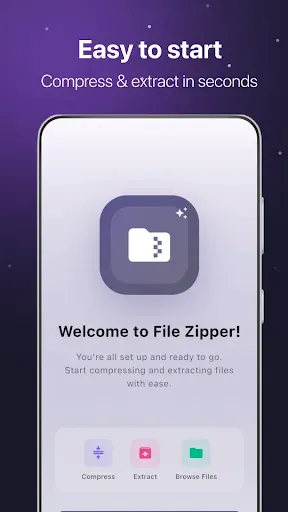 Скриншот 1 — File Zipper - ZIP архиватор