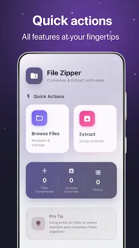 Скриншот 2 — File Zipper - ZIP архиватор