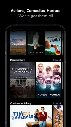Скриншот 1 — Filmzie – Movie Streaming App