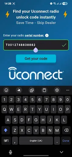 Скриншот 2 — Uconnect Radio Code Instant