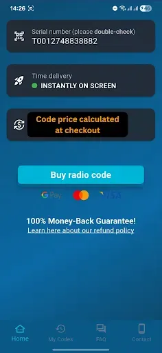 Скриншот 3 — Uconnect Radio Code Instant