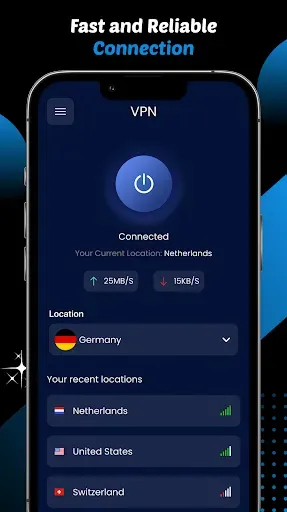 Скриншот 4 — Blue VPN - VPN Proxy Master