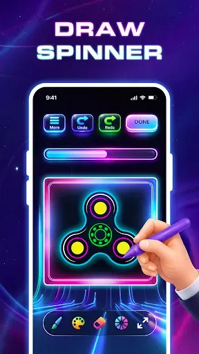 Скриншот 2 — Finger Spinner Glow Art 3D