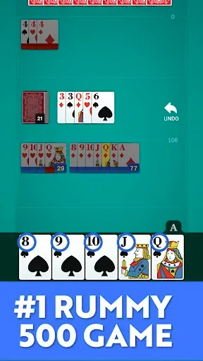 Скриншот 1 — Rummy 500 - Card Game