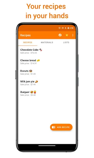 Скриншот 1 — Recipe Cost Calculator