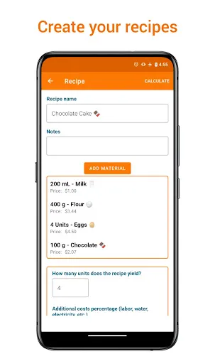 Скриншот 2 — Recipe Cost Calculator