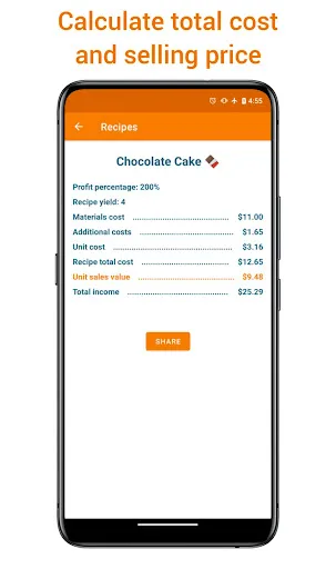 Скриншот 5 — Recipe Cost Calculator