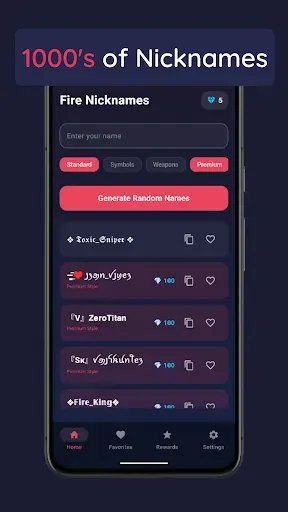 Скриншот 2 — Fire Nickname Generator