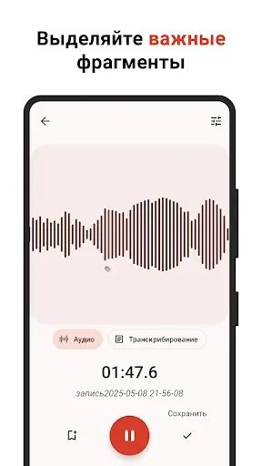 Скриншот 1 — Диктофон