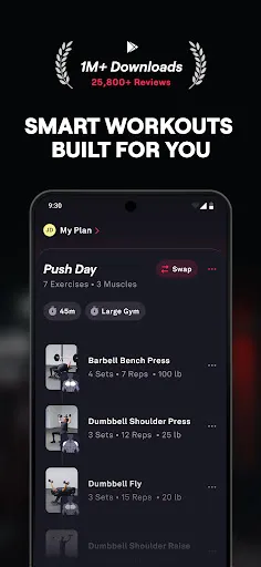 Скриншот 1 — Fitbod: Workout & Gym Planner