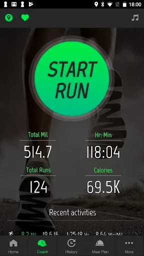 Скриншот 1 — Running Distance Tracker +