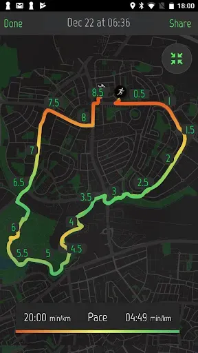 Скриншот 4 — Running Distance Tracker +