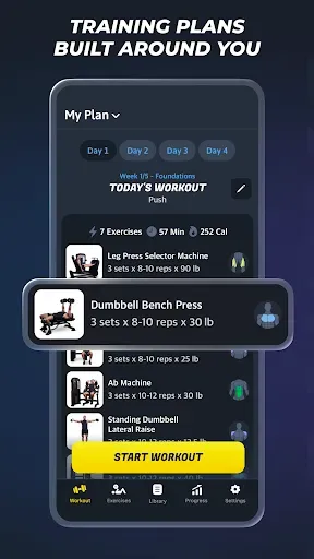 Скриншот 2 — Gymverse: Gym Workout Planner