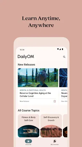 Скриншот 1 — DailyOM: Wellness Courses