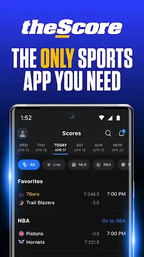Скриншот 1 — theScore: Sports News & Scores