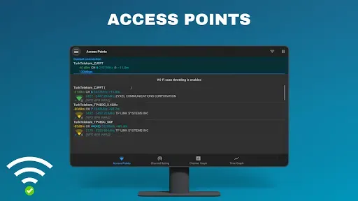 Скриншот 1 — Анализатор WiFi — Android TV