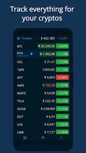 Скриншот 1 — HODL Real-Time Crypto Tracker