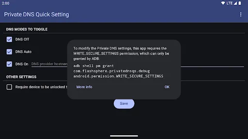 Скриншот 6 — Private DNS Quick Setting