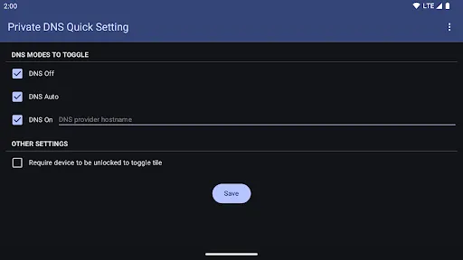 Скриншот 7 — Private DNS Quick Setting