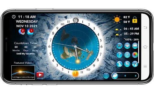 Скриншот 1 — Flat Earth Sun & Moon Clock