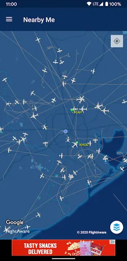 Скриншот 1 — FlightAware Отслеж. полетов